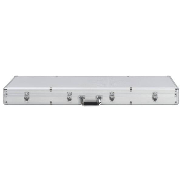 vidaXL Gun Case Silver 118x38x12 cm Aluminium