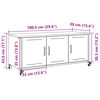 vidaXL TV Cabinet Black 100.5x39x43.5 cm Steel