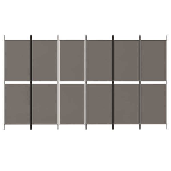 vidaXL 6-Panel Room Divider Anthracite 300x200 cm Fabric