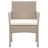 vidaXL Garden Armchairs with Cushions 2 pcs Beige Poly Rattan