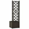 vidaXL Garden Raised Bed with Trellis and Self Watering System Mocha
