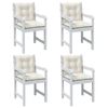 vidaXL Lowback Chair Cushions 4 pcs Melange Cream 100x50x7 cm Fabric