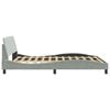 vidaXL Bed Frame "Dover" Light Grey 152x203 cm Queen Velvet
