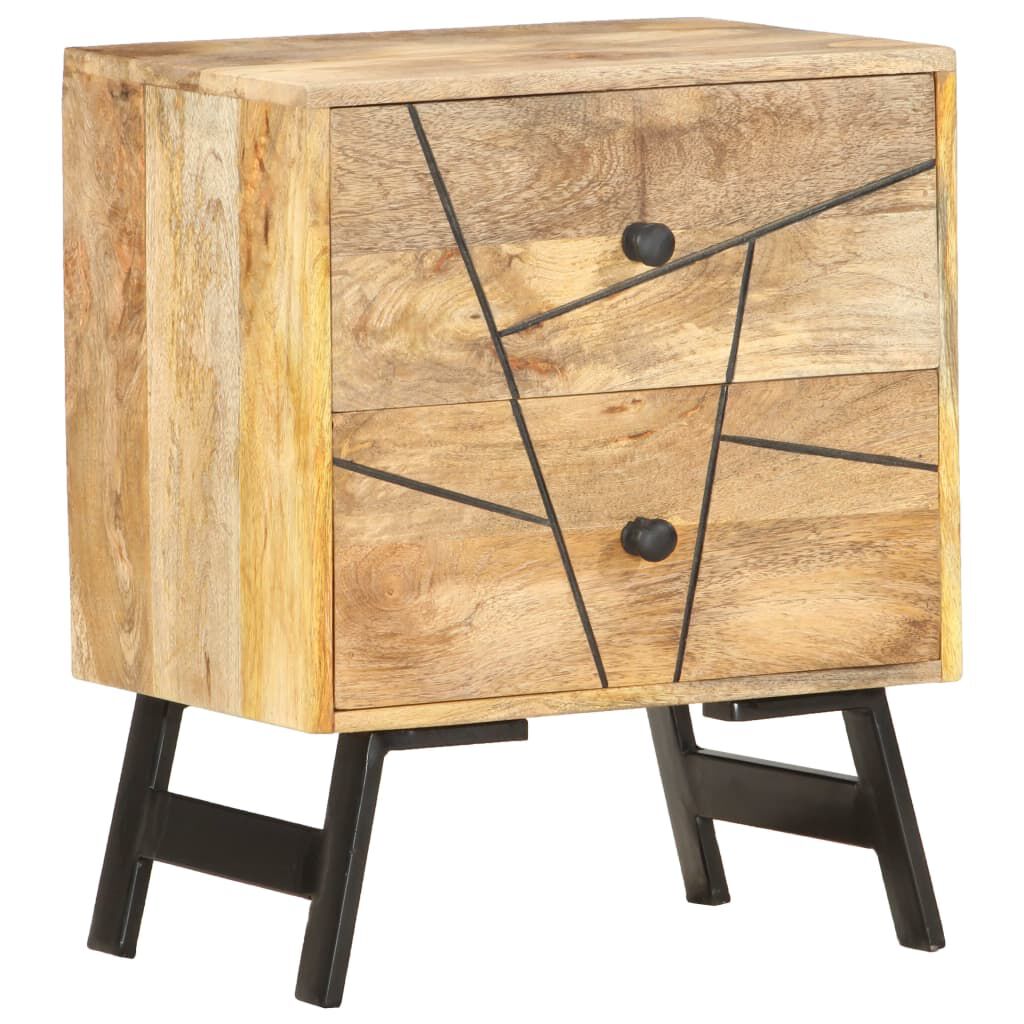 vidaXL Bedside Cabinet 40x30x50 cm Solid Mango Wood