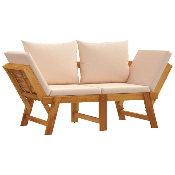 vidaXL Garden Bench with Cushions 2-in-1 Solid Wood Acacia