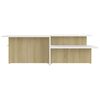vidaXL Coffee Tables 2 pcs Sonoma Oak and White 111.5x50x33 cm Engineered Wood