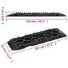 vidaXL Traction Boards 2 pcs Black 107x31x7 cm Nylon