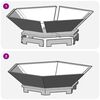vidaXL Fire Pit Black 100 x 100 x 28 cm Steel