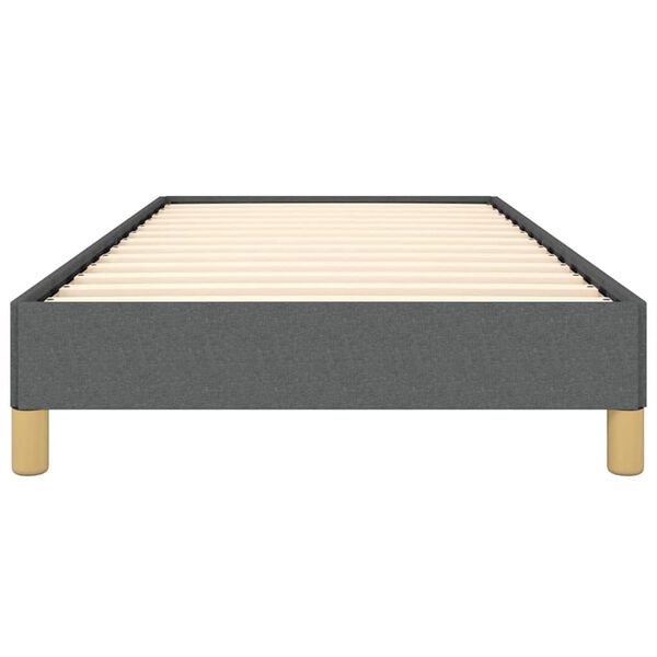 vidaXL Bed Frame without Mattress Dark Grey 100x190 cm Twin Fabric