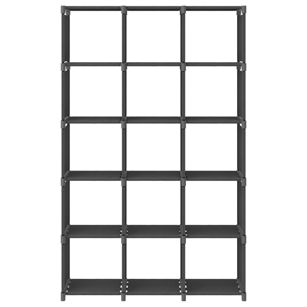 vidaXL 15-Cube Display Shelf Grey 103x30x175.5 cm Fabric