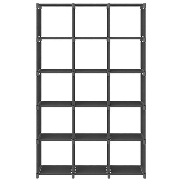 vidaXL 15-Cube Display Shelf Grey 103x30x175.5 cm Fabric