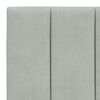 vidaXL Headboard Cushion "Hanko" Light Grey 100 cm Velvet