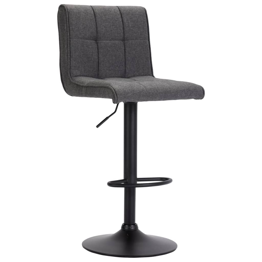 vidaXL Bar Stool Dark Grey Fabric