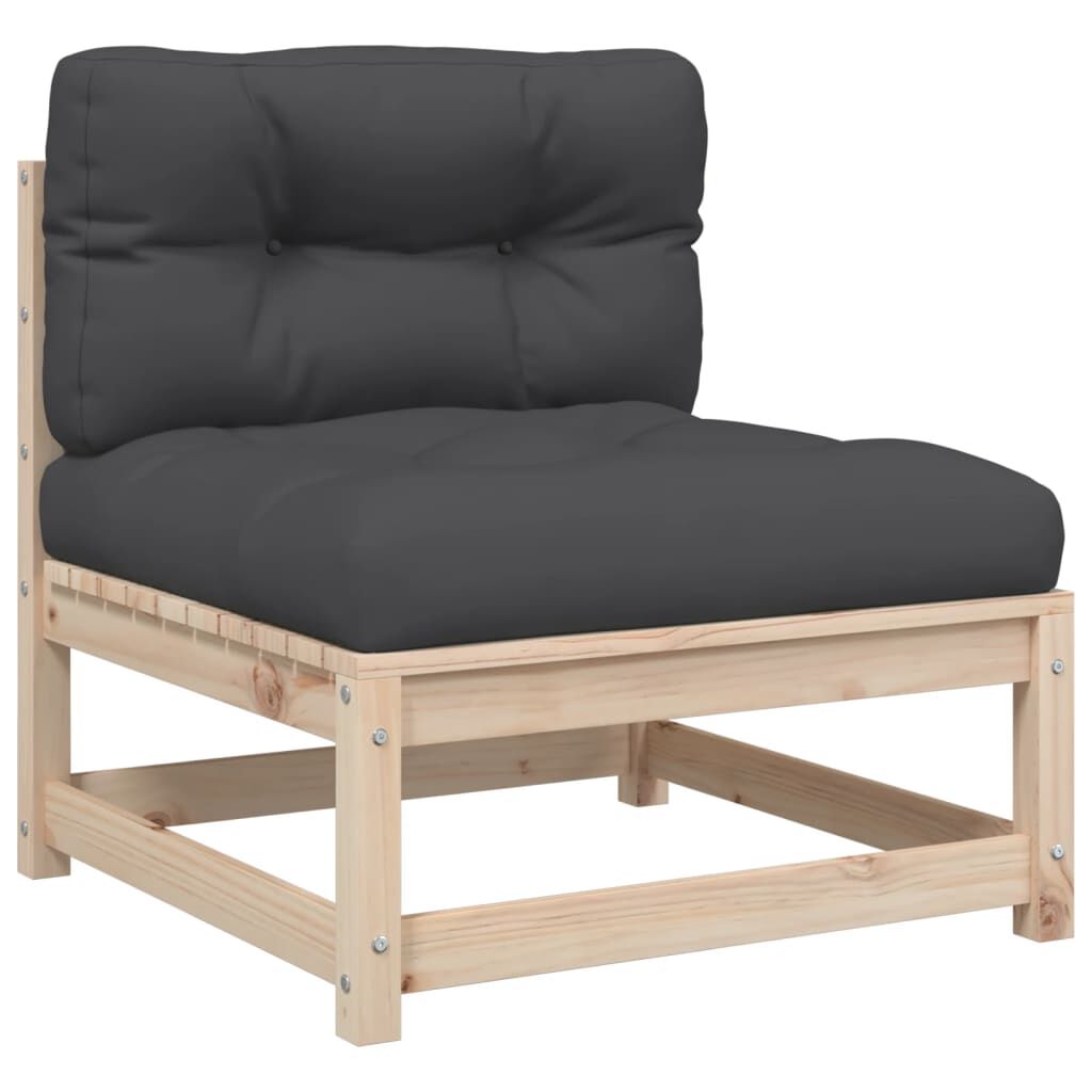 vidaXL 8 Piece Garden Sofa Set with Cushions Solid Wood Pine