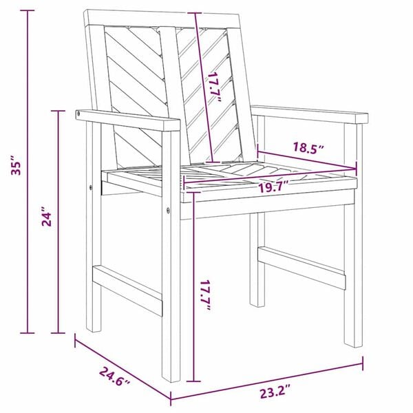 vidaXL Garden Lounge Set 3 pcs Brown Solid Acacia wood