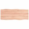 vidaXL Table Top Light Brown 100x40x2 cm Treated Live Edge