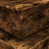 vidaXL Coffee Table with LED Lights Smoked Oak 50x50x40 cm