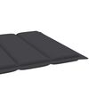 vidaXL Sun Loungers 2 pcs with Anthracite Cushion Solid Teak Wood