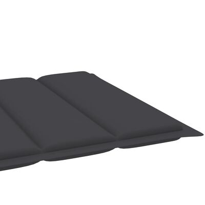 vidaXL Sun Loungers 2 pcs with Anthracite Cushion Solid Teak Wood