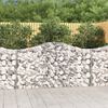 vidaXL Arched Gabion Baskets 18 pcs 200x30x100/120 cm Galvanised Iron