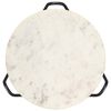 vidaXL Coffee Table White 40x40x40 cm Real Stone with Marble Texture