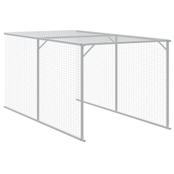vidaXL Chicken Cage with Run Anthracite 117x1017x123 cm Galvanised Steel