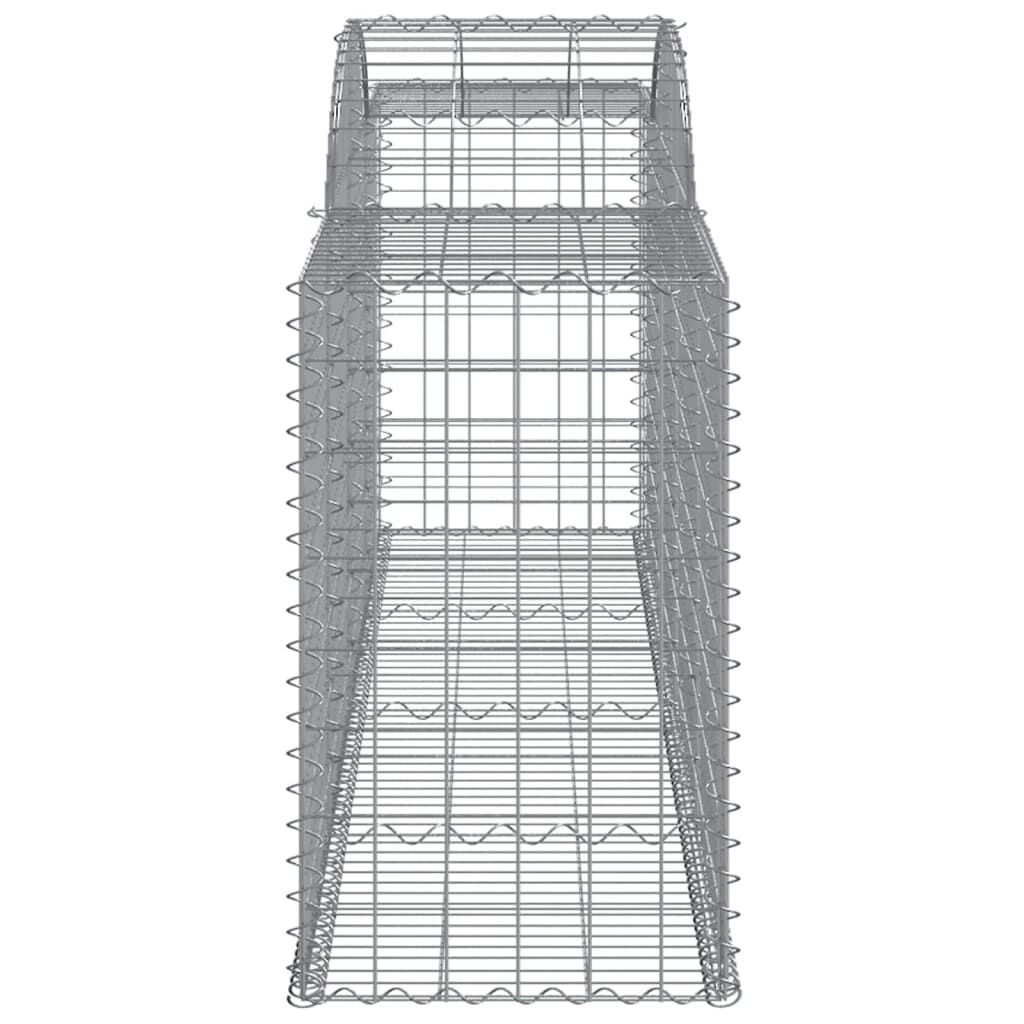vidaXL Arched Gabion Baskets 8 pcs 300x50x80/100 cm Galvanised Iron
