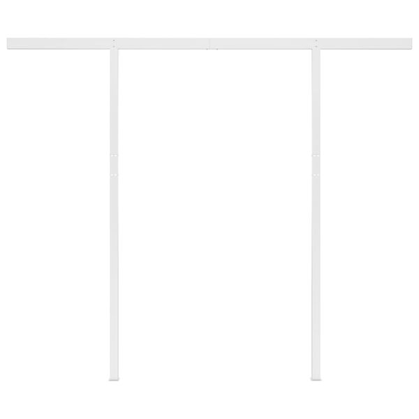 vidaXL Automatic Retractable Awning with Posts 3x2.5 m Cream