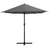 vidaXL Garden Parasol with Aluminium Pole 460x270 cm Anthracite
