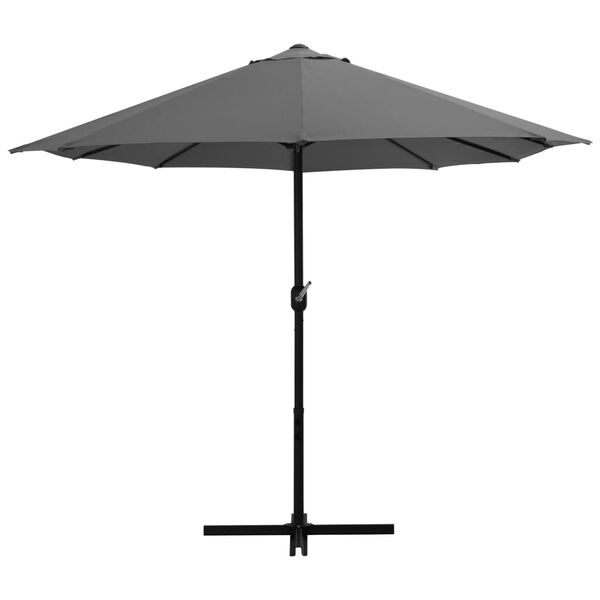 vidaXL Garden Parasol with Aluminium Pole 460x270 cm Anthracite
