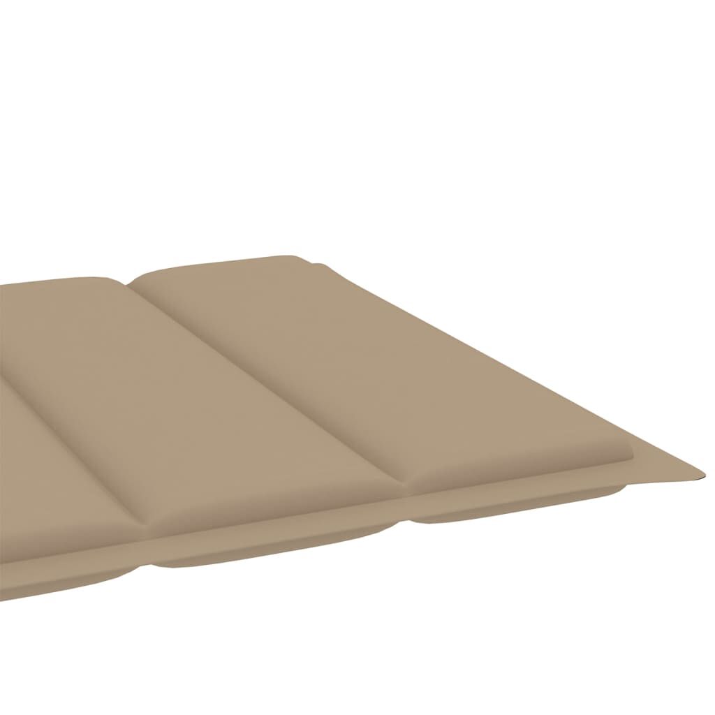 vidaXL Sun Loungers 2 pcs with Beige Cushion Solid Teak Wood
