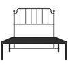 vidaXL Metal Bed Frame without Mattress with Headboard Black 100x190cm