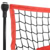 vidaXL Portable Baseball Net Black and Red 183x105x183 cm Polyester
