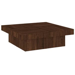 vidaXL Coffee Table Brown Oak 90x90x28 cm Engineered Wood