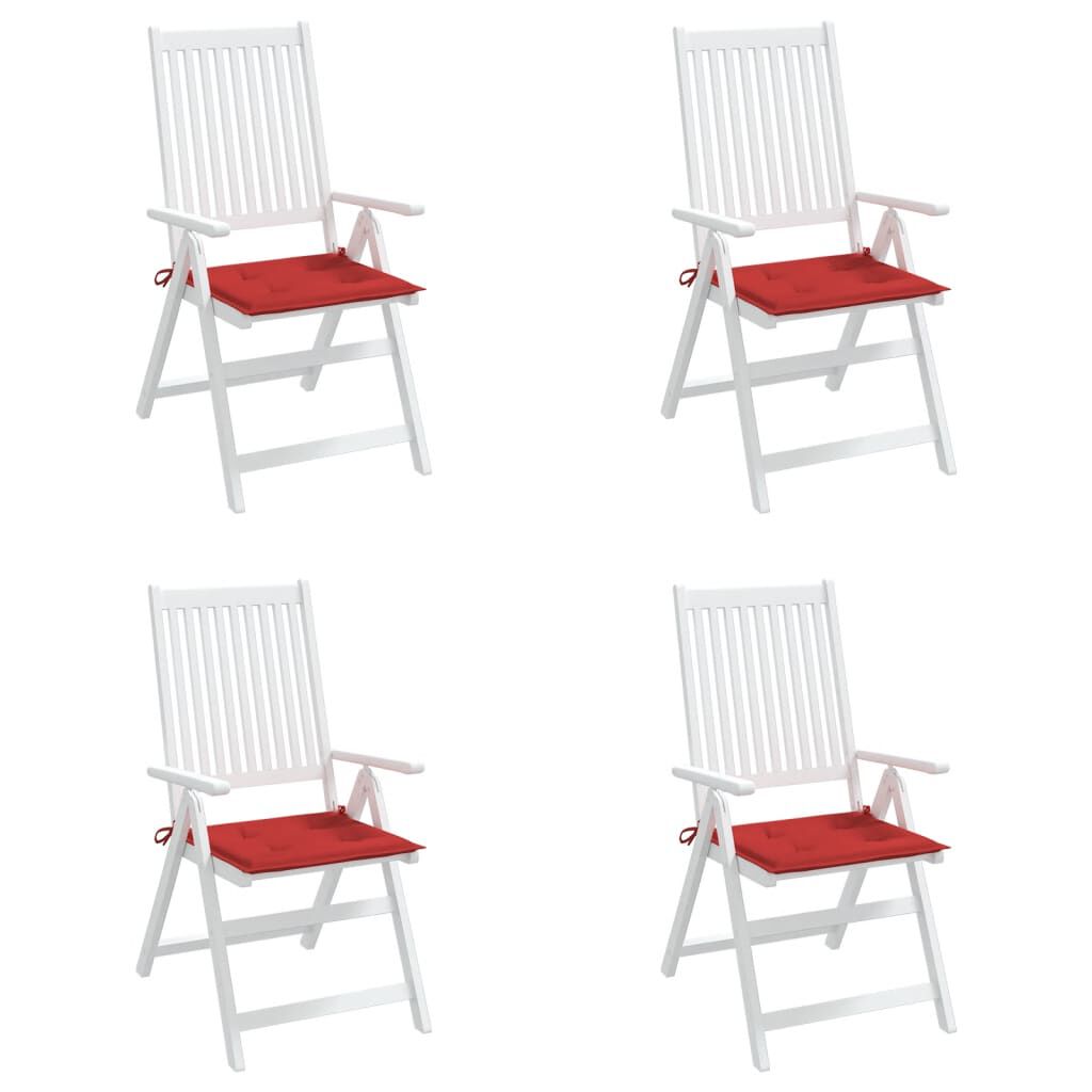 vidaXL Garden Chair Cushions 4 pcs Red 50x50x4 cm Oxford Fabric