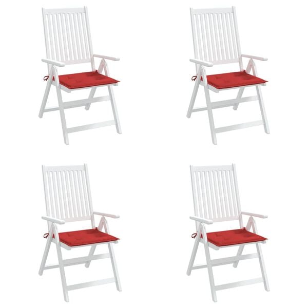 vidaXL Garden Chair Cushions 4 pcs Red 50x50x4 cm Oxford Fabric