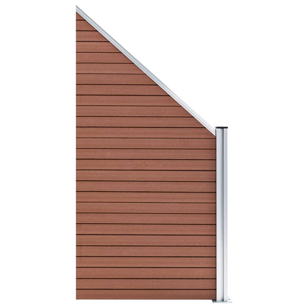vidaXL Fence Panel WPC 95x(105-180) cm Brown