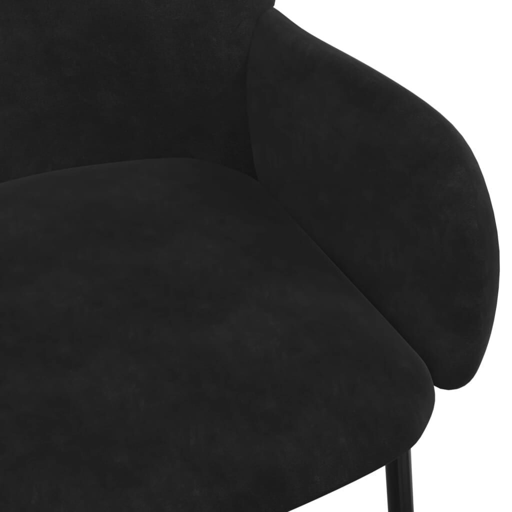 vidaXL Dining Chairs 2 pcs Black Velvet