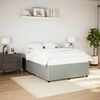 vidaXL Bed Frame without Mattress Light Grey Queen Velvet