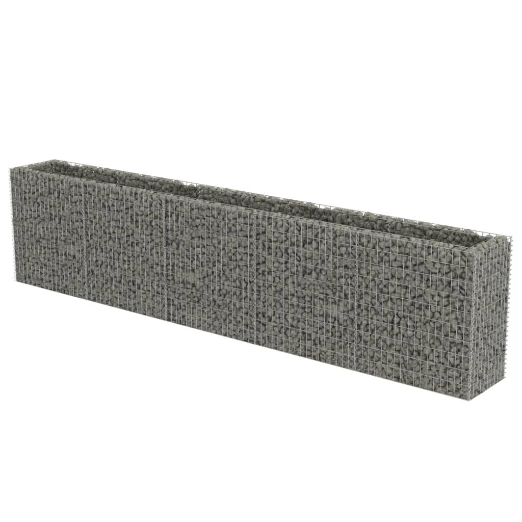 vidaXL Gabion Raised Bed Galvanised Steel 450x50x100 cm