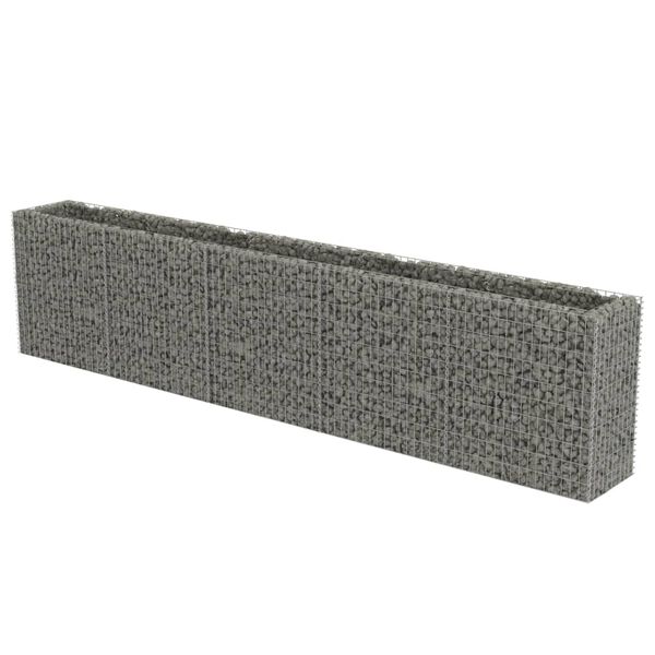 vidaXL Gabion Raised Bed Galvanised Steel 450x50x100 cm