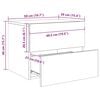vidaXL Wall-mounted Bedside Cabinets with LED Lights 2 pcs Black