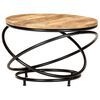 vidaXL Coffee Table Black 60x60x40 cm Solid Rough Mango Wood