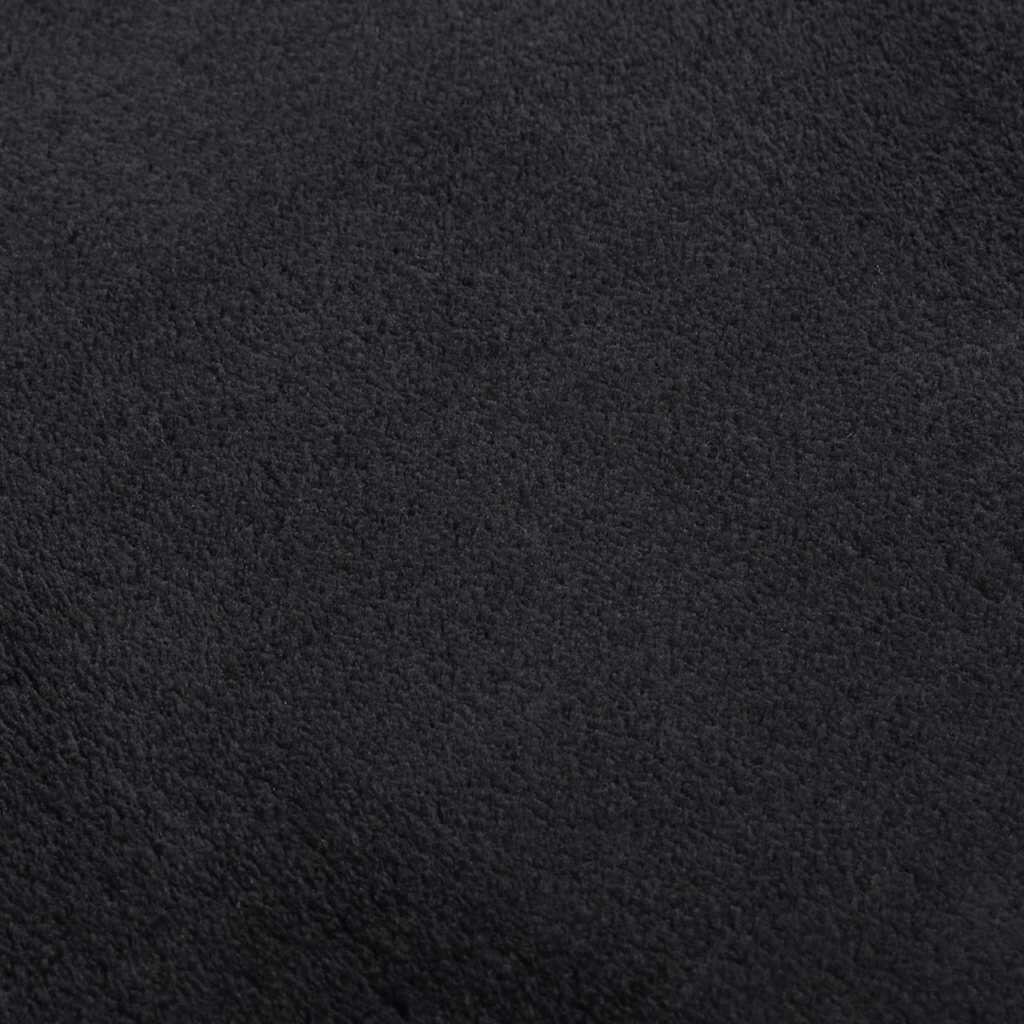 vidaXL Washable Rug Soft Shaggy Black 160x230 cm Anti Slip