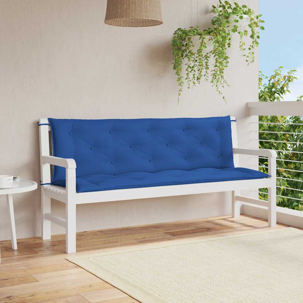 vidaXL Garden Bench Cushion Blue 150x(50+50)x7cm Oxford Fabric