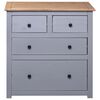 vidaXL Sideboard Grey 80x40x83 cm Pinewood Panama Range