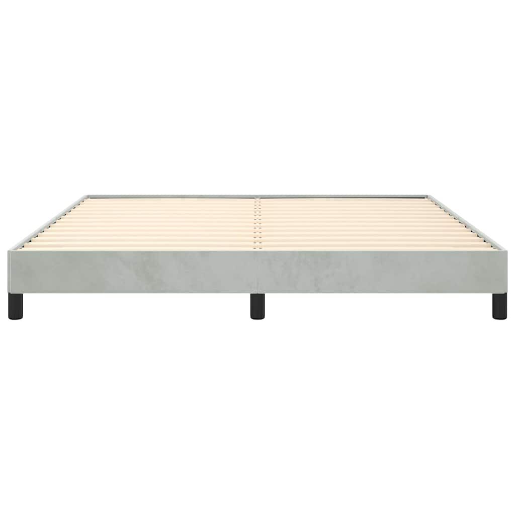 vidaXL Bed Frame without Mattress Light Grey California King Velvet