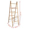 vidaXL Double Towel Ladder with 5 Rungs Bamboo 50x160 cm