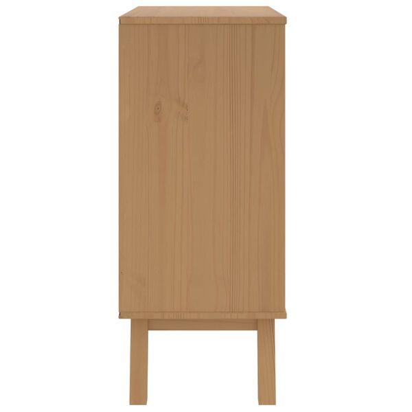 vidaXL Drawer Cabinet OLDEN White and Brown Solid Wood Pine