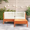 vidaXL Garden Sofa with Cushions and Footstool 2-Seater